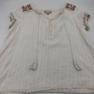 Knox Rose White Shirt- linen like